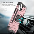 Ring Stand Rugged Cover Shockproof Hard Hybrid Smart Phone Case