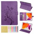 iPad Mini 4 (7.9 inches ) Tablet Case,Smart Elepower Embossed Butterfly & Flower Leather with Auto Wake/Sleep Card Slots Folio Stand Cover