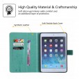 iPad Mini 1& Mini 2 & Mini 3 & Mini 4 & Mini 5 2019 (7.9 inches ) Case ,Embossed Cat & Tree PU Magnetic Flip Leather Stand Folio Wallet Cover with Credit Card Slots