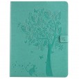 Apple iPad Pro (11-inch, 1st generation) 2018 Case, Embossed Cat & Tree PU Magnetic Flip Leather Stand Folio Wallet Cover with Credit Card Slots