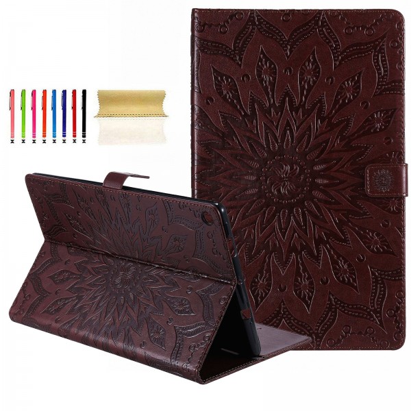 Samsung Galaxy Tab A 9.7 T550/T555 2018 Releasesed Case,Sunflower Embossed Pattern kickstand Magnetic Flip Leather Protective Cover with Card/Cash Holder