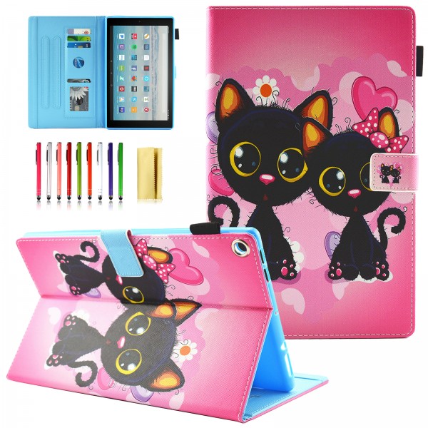 Cute Cartoon Pattern Protective Folio Tablet Case