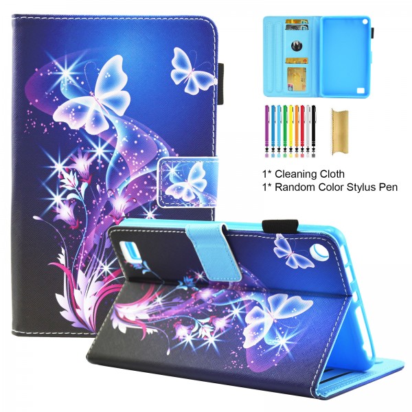 Cute Cartoon Pattern Protective Folio Tablet Case