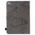 iPad 10.2 inch (8th Generation 2020/ 7th Generation 2019) Case, Embossed Butterfly Leather Folio Stand Cover Case with Card Slots Wallet Cover