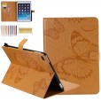 iPad 10.2 inch (8th Generation 2020/ 7th Generation 2019) Case, Embossed Butterfly Leather Folio Stand Cover Case with Card Slots Wallet Cover