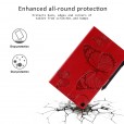 Samsung Galaxy Tab A 8.0 2017 T380/T385 Case,  Embossed Butterfly Pattern Magnetic Flip Leather Folio Stand with Card Slots Wallet Cover