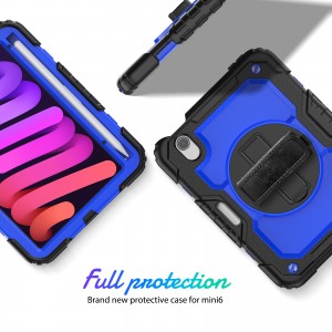 Shockproof Durable Sturdy Heavy Duty Protective Case for Kids with Screen Protector Stylus Pen Holder 360 Rotating Stand Hand/Shoulder Strap Heavy Duty Cover , For ipad 10.2 2021/2020/2019