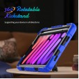 Shockproof Durable Sturdy Heavy Duty Protective Case for Kids with Screen Protector Stylus Pen Holder 360 Rotating Stand Hand/Shoulder Strap Heavy Duty Cover 