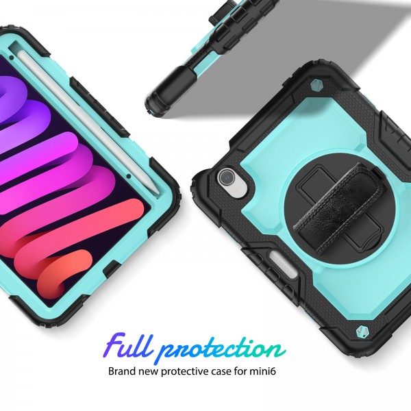 Shockproof Durable Sturdy Heavy Duty Protective Case for Kids with Screen Protector Stylus Pen Holder 360 Rotating Stand Hand/Shoulder Strap Heavy Duty Cover 