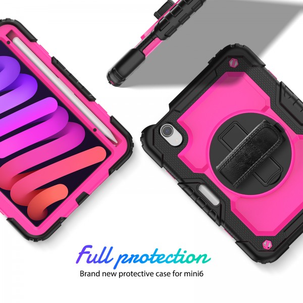 Shockproof Durable Sturdy Heavy Duty Protective Case for Kids with Screen Protector Stylus Pen Holder 360 Rotating Stand Hand/Shoulder Strap Heavy Duty Cover 