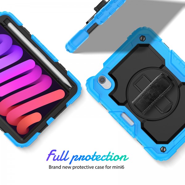 Shockproof Durable Sturdy Heavy Duty Protective Case for Kids with Screen Protector Stylus Pen Holder 360 Rotating Stand Hand/Shoulder Strap Heavy Duty Cover 