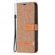 Solid Color Denim Card Wallet Flip Leather Stand Smart Phone Case Cover