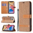 Solid Color Denim Card Wallet Flip Leather Stand Smart Phone Case Cover