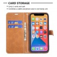 Solid Color Denim Card Wallet Flip Leather Stand Smart Phone Case Cover