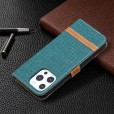 Solid Color Denim Card Wallet Flip Leather Stand Smart Phone Case Cover