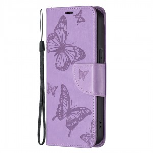 Women Butterfly Pattern Magnetic PU Leather Card Smart Phone Wallet Case Cover, For Samsung S10e