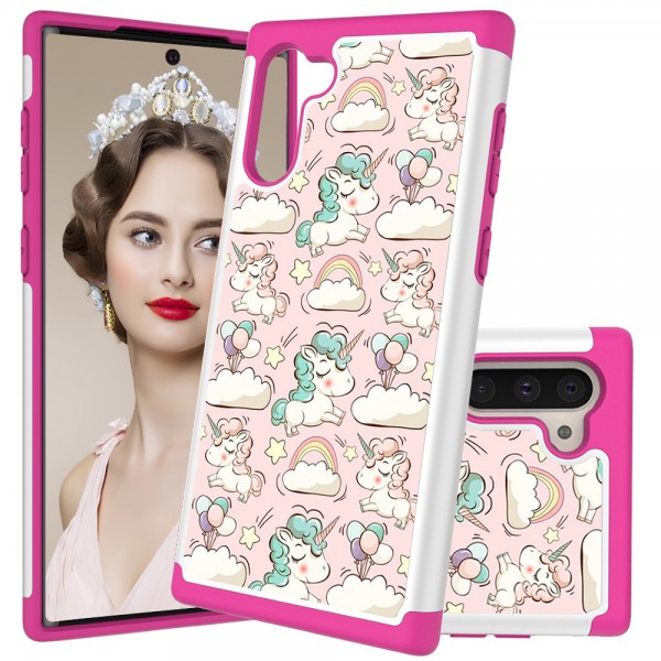 Samsung Galaxy Note10 & Note10 5G Case  ,Pattern 2 In 1 Shockproof Protective Anti-Scratch Drop Proof Hard PC Phone Cover