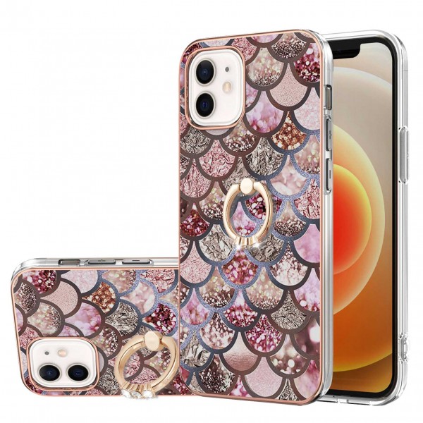 Colorful Marble Ring Stand Phone Case Cover