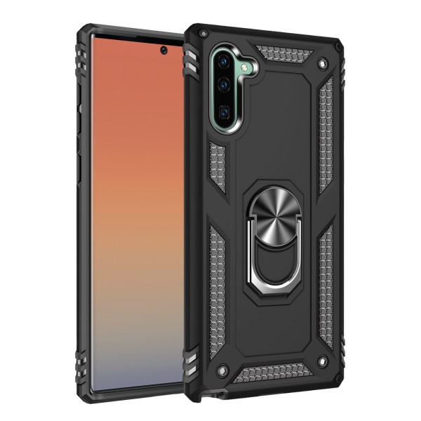 Samsung Galaxy Note10 & Note10 5G Case, Car Magnetic Shockproof Rubber Armor Hybrid Rugged Hard PC Back Ring Kickstand Cover,without Screen Protector