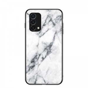 Marble Pattern Tempered Glass Slim Back Smartphone Case , For Samsung S10 Plus