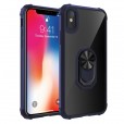 iPhone X & iPhone XS 5.8 inches Case,Shockproof Built-in Magnetic Car Mount Metal Ring Kickstand Protective Clear Back Cover