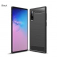 Samsung Galaxy Note10 & Note10 5G Case ,Carbon Fiber Design Soft TPU Brushed Anti-Fingerprint Protective Phone Cover