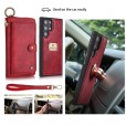 iPhone11 Pro 5.8 Inches 2019 Case,[wrist band & metal buckle] [14 Card Slots] Zipper Purse Flip PU Leather Removable Magnetic Back Cover