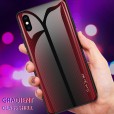 iPhone X 5.8 inches Case,TPU+Back Tempered Glass Shockproof Anti-scratch Wireless Charging Support [without screen protector ] Cover