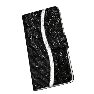 Bling Case PU Leather Card Slots Folio Flip Full Protection Kickstand Shockproof Wallet Case Cover, For Samsung A70