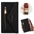 Samsung Galaxy Note10 & Note10 5G Case,Retro Magnetic Leather Crossbag Card Holder Wallet Zipper Pocket Flip Kickstand with Wrist Strap / Shoulder Strap Phone Cover