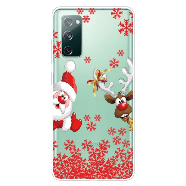 Samsung Galaxy A51 4G 6.5 inches Case,Merry Christmas Pattern Case Silcione Clear Protective Shockproof Cover