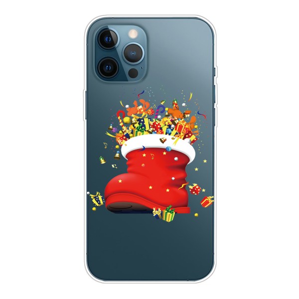 iPhone 11 6.1 inches 2019 Case,Merry Christmas Pattern Case Silcione Clear Protective Shockproof Cover