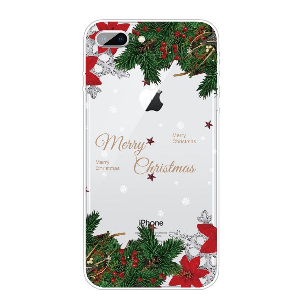 iPhone 7& iPhone 8& iPhone SE 2020 (4.7 inches ) Case,Merry Christmas Pattern Case Silcione Clear Protective Shockproof Cover