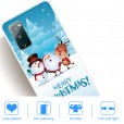 Samsung Galaxy S20FE 6.5 inch 4G &5G Case,Merry Christmas Pattern Case Silcione Clear Protective Shockproof Cover