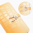 Beautiful Gradient Color Luxury Wallet Leather Flip Smart Phone Case Cover With Magnetic Closure