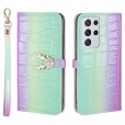 Beautiful Gradient Color Luxury Wallet Leather Flip Smart Phone Case Cover With Magnetic Closure