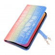 Beautiful Gradient Color Luxury Wallet Leather Flip Smart Phone Case Cover With Magnetic Closure