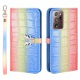 Beautiful Gradient Color Luxury Wallet Leather Flip Smart Phone Case Cover With Magnetic Closure