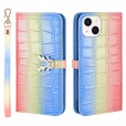 Beautiful Gradient Color Luxury Wallet Leather Flip Smart Phone Case Cover With Magnetic Closure