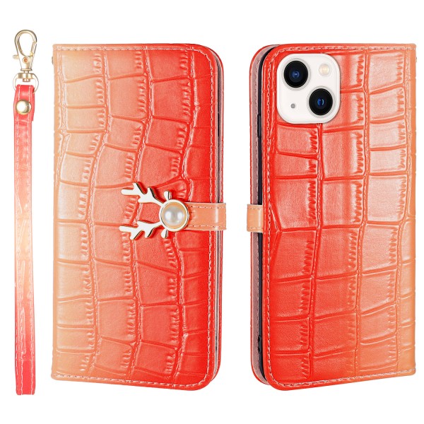 Beautiful Gradient Color Luxury Wallet Leather Flip Smart Phone Case Cover With Magnetic Closure