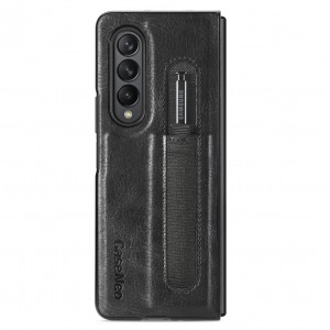 Shockproof Leather With S Pen Holder Case Cover, For Samsung ZFold4