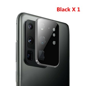 [1 Pack] Samsung S20 Plus Camera Lens Protector, Titanium Alloy Rimmed HD Clear Anti-Scratch Anti-Fingerprint Tempered Glass Camera Protector for Samsung S20 Plus ,Black, For Samsung S20 Plus